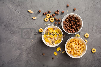 Bowls with cereals