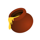 Honey in jars cartoon icon