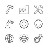 Manufacturing outline icons