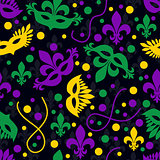 Mardi gras concept seamless pattern