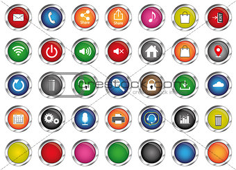 vectors for computer and smartphone, internet and application icons,