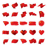 China flag, vector illustration