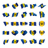 Barbados flag, vector illustration