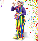 Happy Clown with Colorful Pants