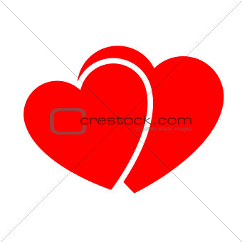 Two hearts. Web icon