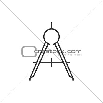 Compass tool outline icon