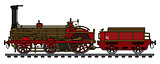 The historical steam locomotive