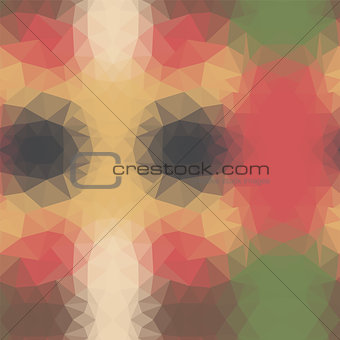 Abstract autumn pattern of geometric shapes. Colorful gradient mosaic backdrop. Geometric hipster triangular background, vector