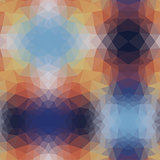 abstract pattern of blue and beige triangles