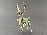 Money Origami Elk Reindeer Cash Dollar Art