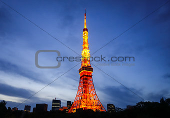 Tokyo tower at night, Japan