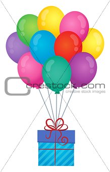 Balloons with gift theme image 1
