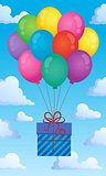 Balloons with gift theme image 2
