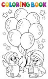 Coloring book party penguins 1