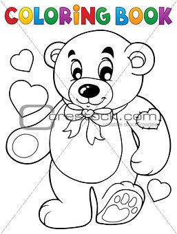 Coloring book teddy bear theme 1