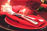Valentines dinner setting