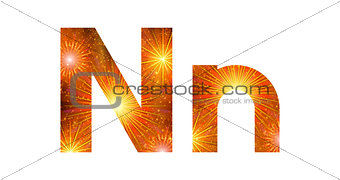 Set of letters, firework, N