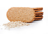 Healthy bio breakfast grain biscuits with oats 