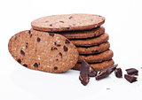 Healthy bio chocolate breakfast grain biscuits 