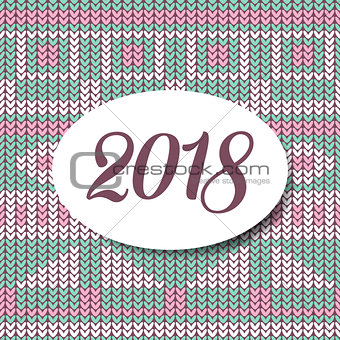 Happy new year 2018 sweater pattern