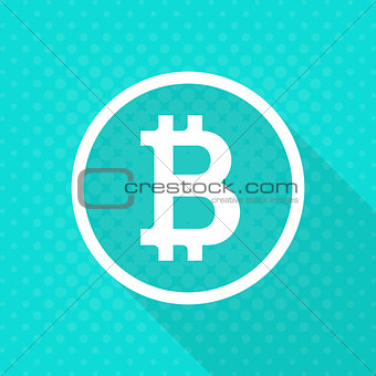 Vector crypto currency bitcoin icon