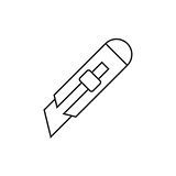 Stationery knife outline icon