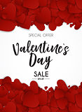 Valentine s Day Love and Feelings Sale Background Design. Vector illustration