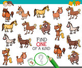 find one of a kind with horse animal characters