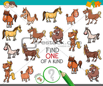 find one of a kind with horse animal characters