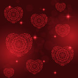 Decorative Valentine's Day heart background