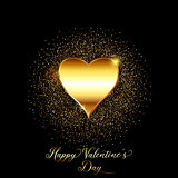Gold glitter valentines day background 
