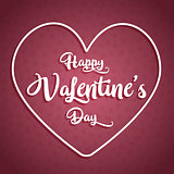 Happy Valentine's day background with decorative text