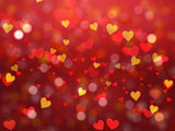 Valentine's Day background with heart shaped bokeh lights 