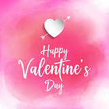 Valentine's day background with watercolour texture 