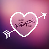 Valentine's Day heart on a blur background