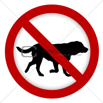 Prohibition dog sign  illustration