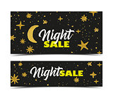Night sale dark banner
