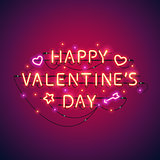 Happy Valentines Day Neon Sign