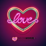 Love Heart Colorful Neon Sign