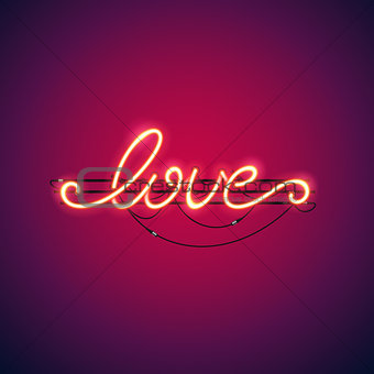 Love Red Neon Sign