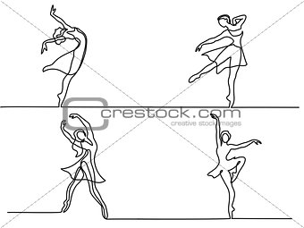 Set ballet Dancer ballerina