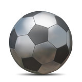 3D Illustration Metal Soccer Ball
