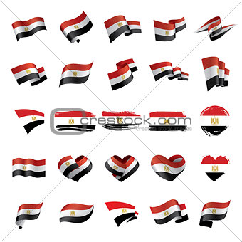 Egypt flag, vector illustration