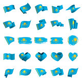 Kazakhstan flag, vector illustration