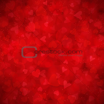 Red vector background for Valentines day