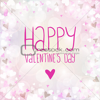 Vector pink background for Valentines day