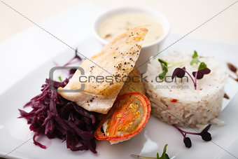 Chicken breast with rice