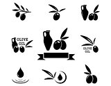 concept olive product symbol set