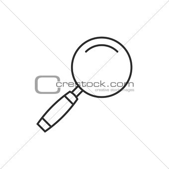 Magnifying glass outline icon