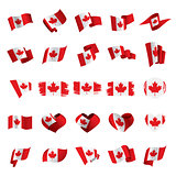 Canada flag, vector illustration